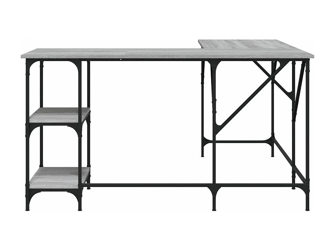 Bureau sonoma gris 139x139x75 cm bois d'ingénierie FR25776
