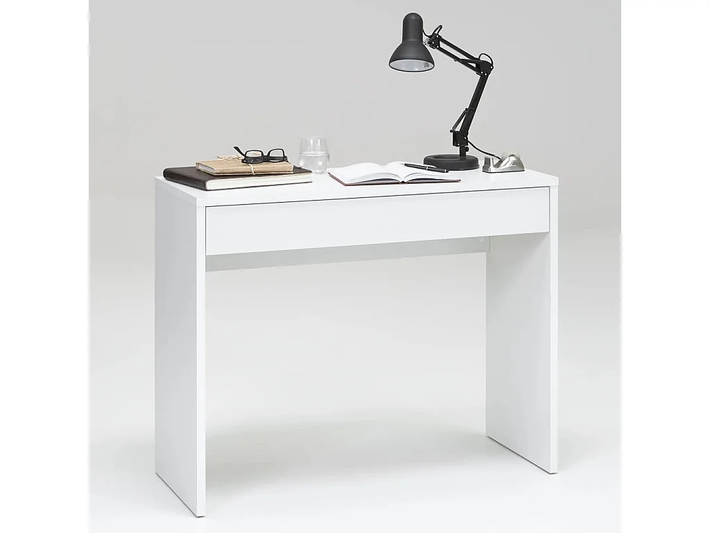 Bureau avec tiroir large 100 x 40 x 80 cm Blanc FR72260