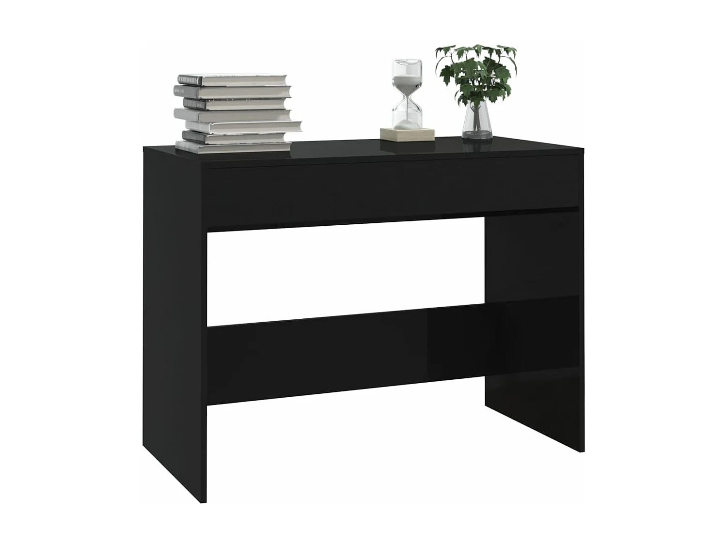 Bureau 101x50x76,5 cm bewerkt hout zwart BE958404