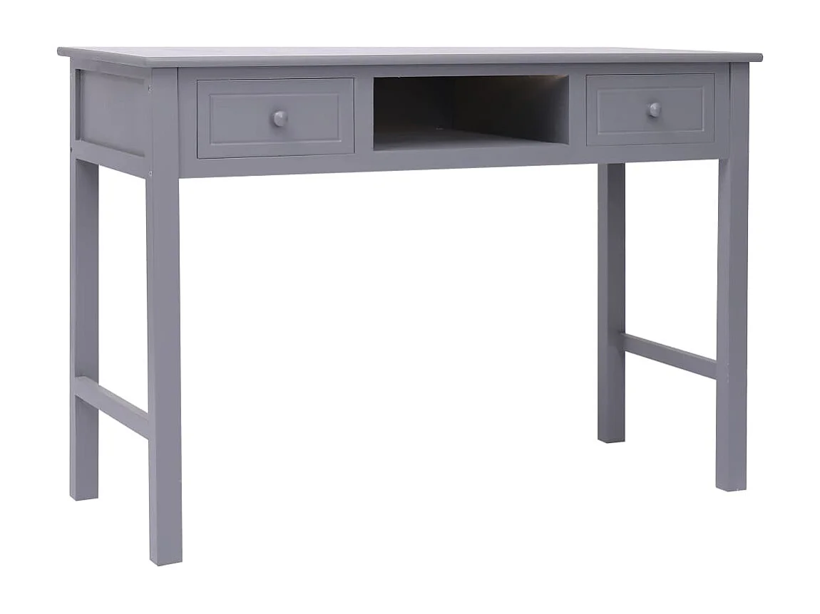 Schrijftafel 110x45x76 cm hout grijs BE240995