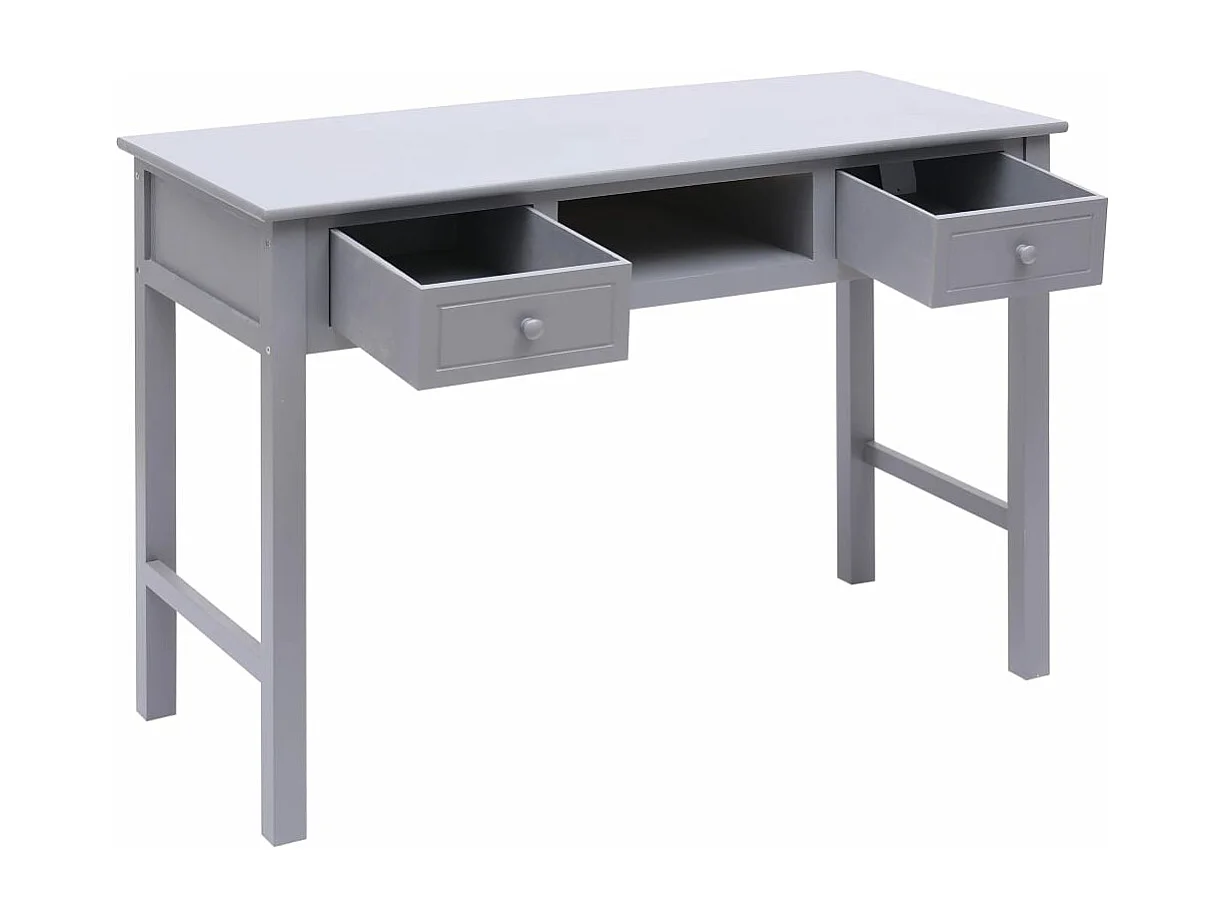 Schrijftafel 110x45x76 cm hout grijs BE240995