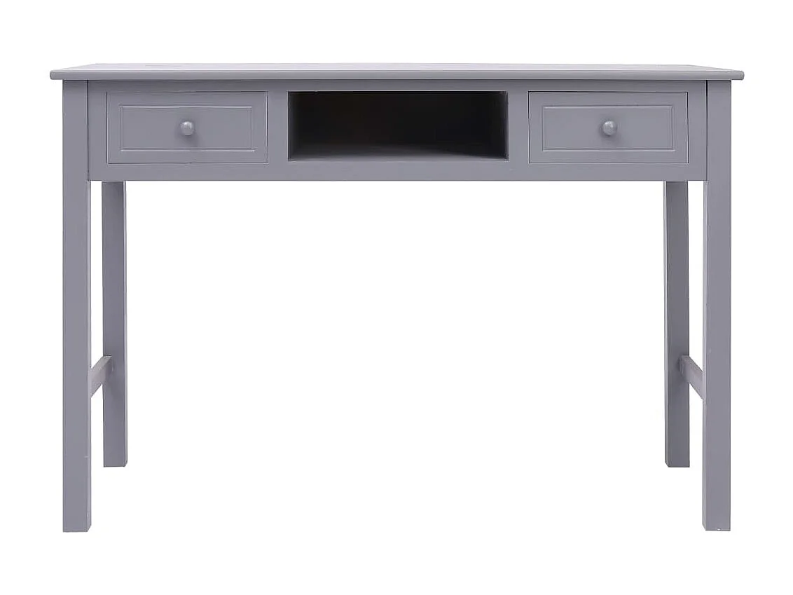 Schrijftafel 110x45x76 cm hout grijs BE240995