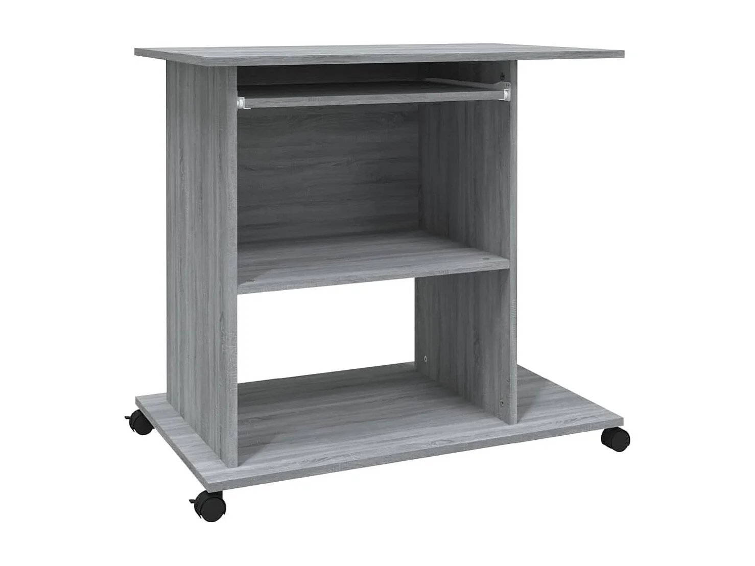 Bureau d'ordinateur Sonoma gris 80x50x75 cm Bois d'ingénierie FR63062