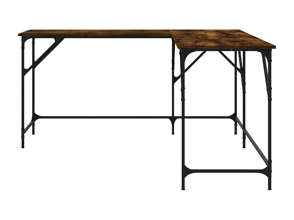 Bureau chêne fumé 149x149x75 cm bois d'ingénierie FR50950