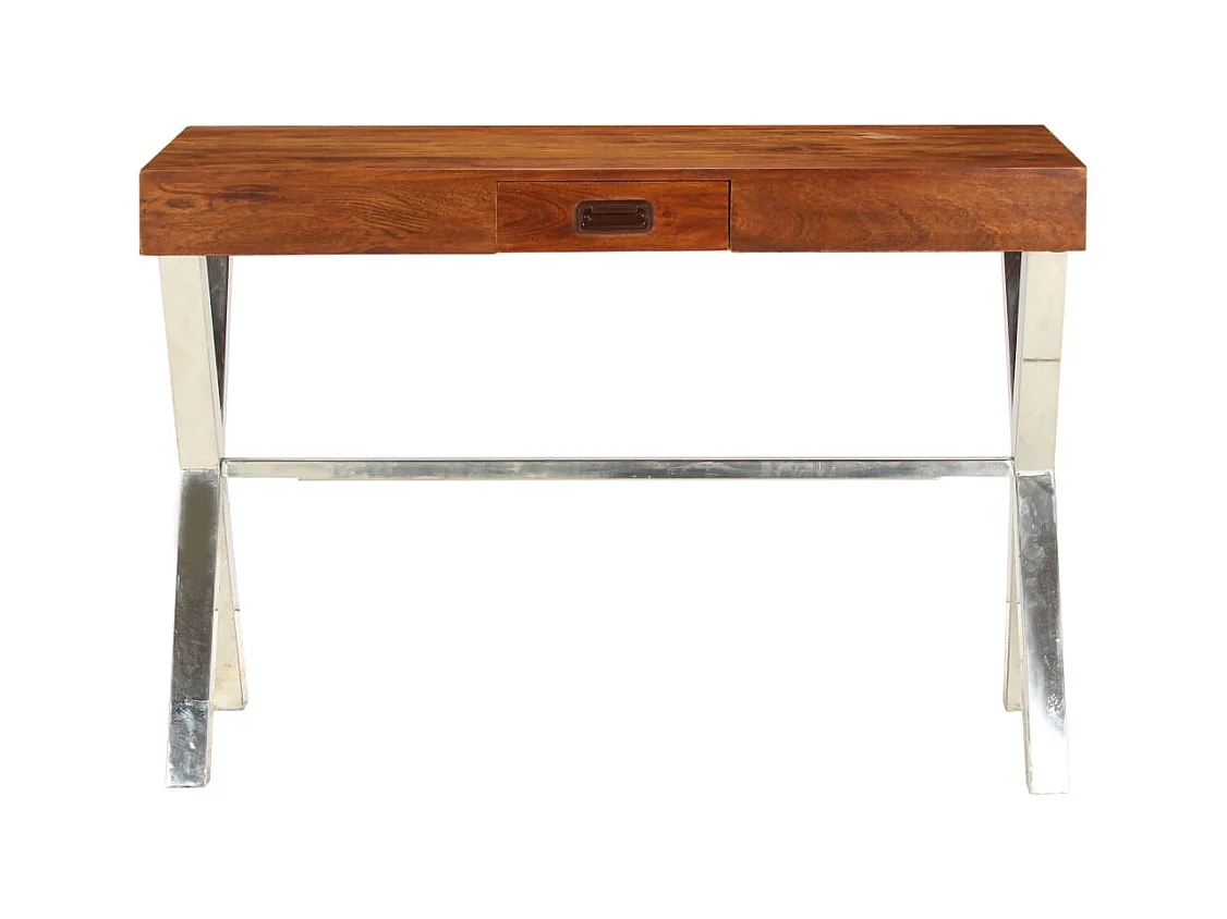 Bureau Bois d'acacia solide avec finition miel 110x50x76 cm FR30889