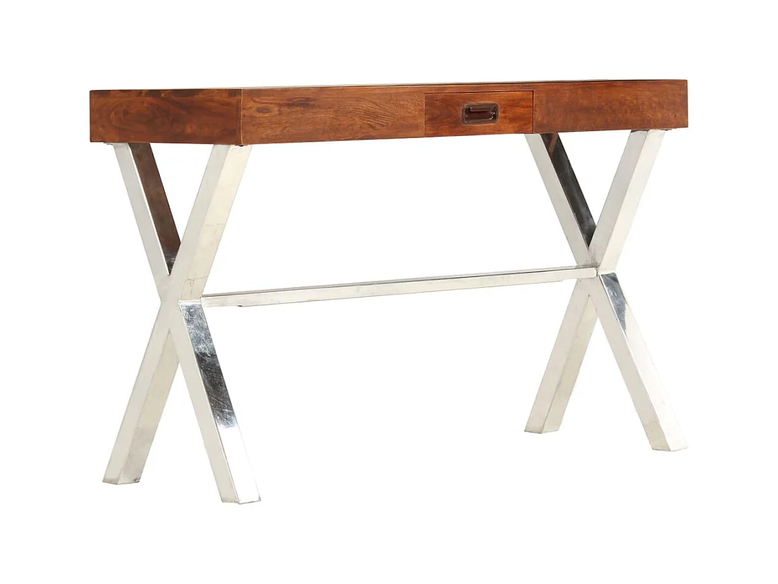 Bureau Bois d'acacia solide avec finition miel 110x50x76 cm FR30889