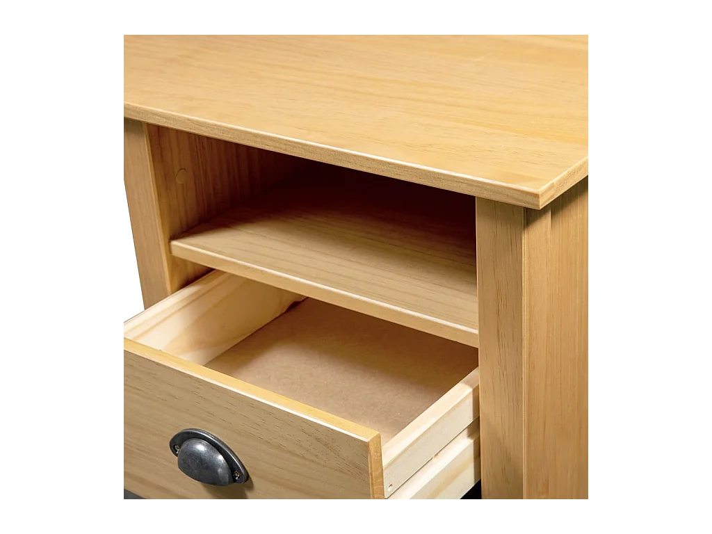 Bureau Hill avec 3 tiroirs 120x50x74 cm Pin solide FR89085