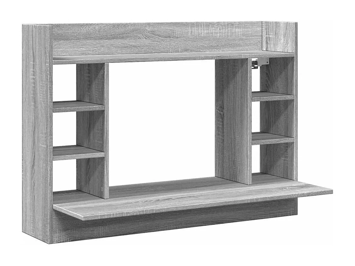 Bureau mural sonoma gris 105x48x75 cm bois d'ingénierie FR14261