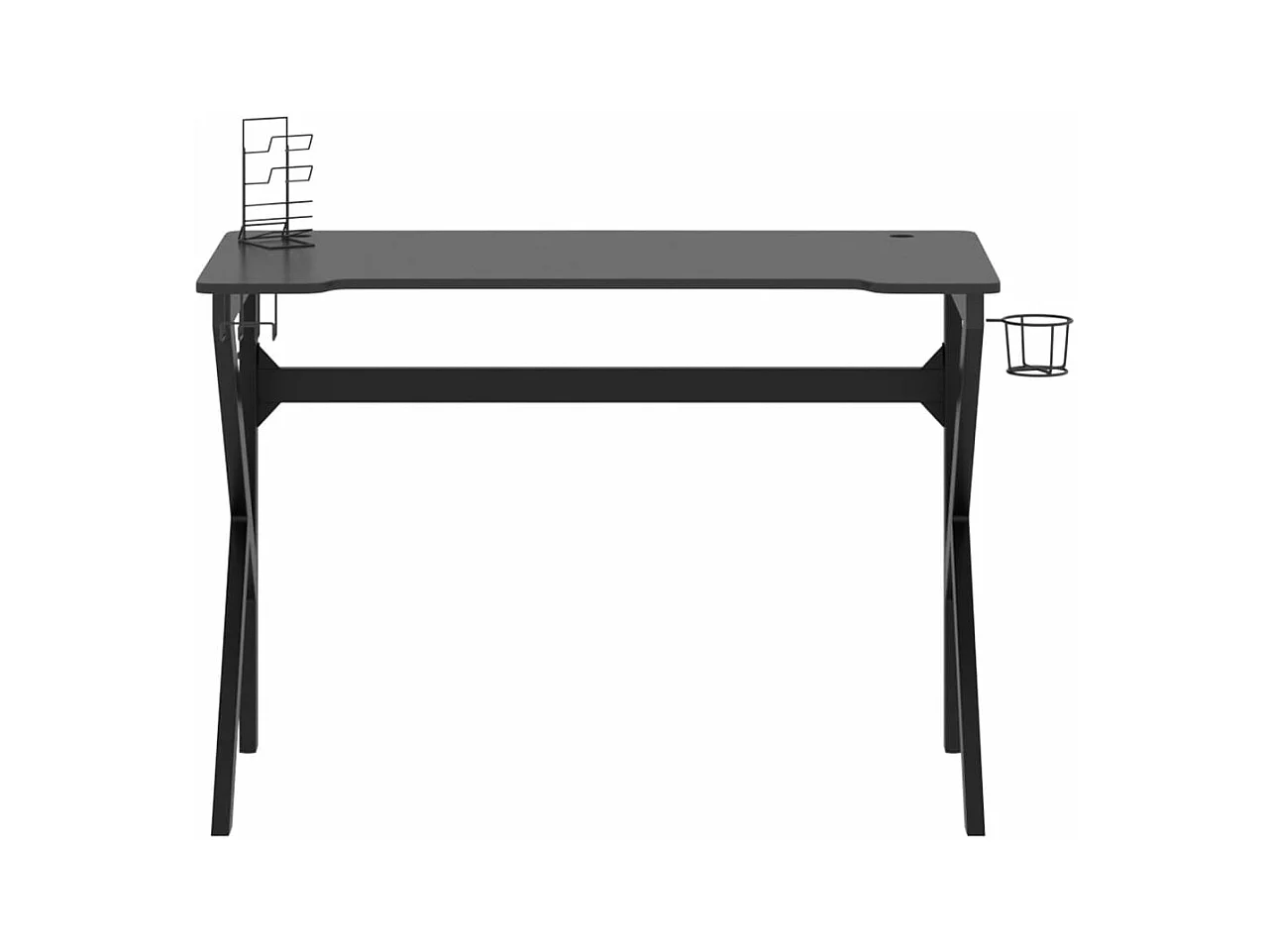 Secretária de gaming c/ pernas em forma de K 110x60x75 cm preto PT443552