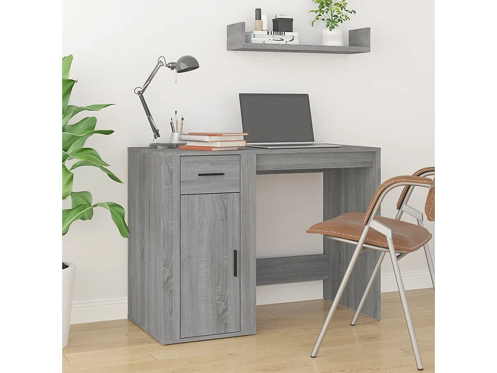 Bureau Sonoma gris 100x49x75 cm Bois d'ingénierie FR34609