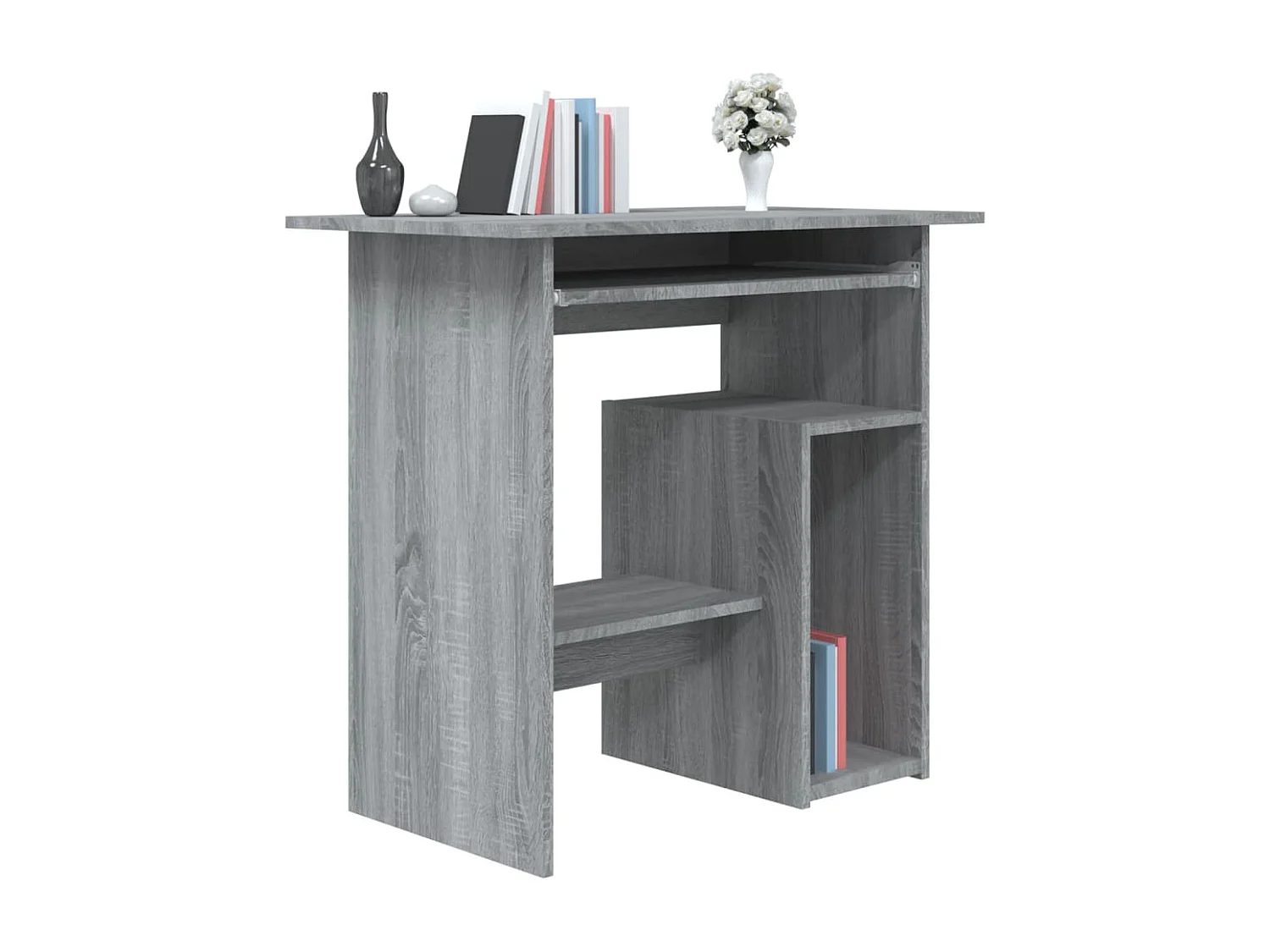 Bureau Sonoma gris 80x45x74 cm Bois d'ingénierie FR11218
