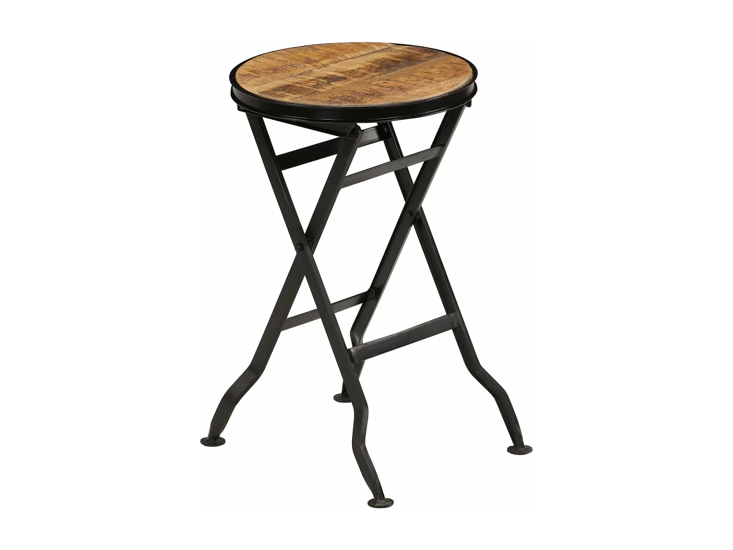 Bureau met inklapbaar krukje 115x50x76 cm massief mangohout BE820622