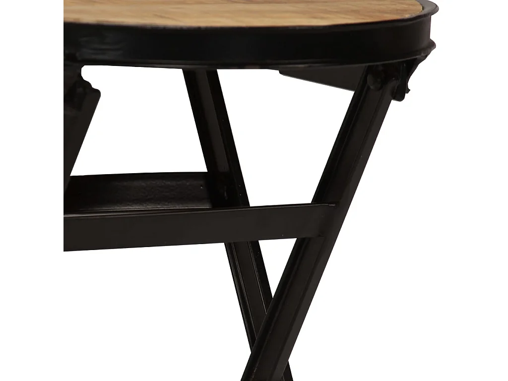 Bureau met inklapbaar krukje 115x50x76 cm massief mangohout BE820622