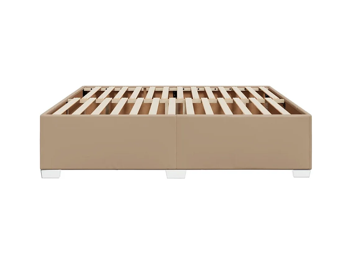 Lit adulte Cappuccino 200x200 cm Similicuir FR42679