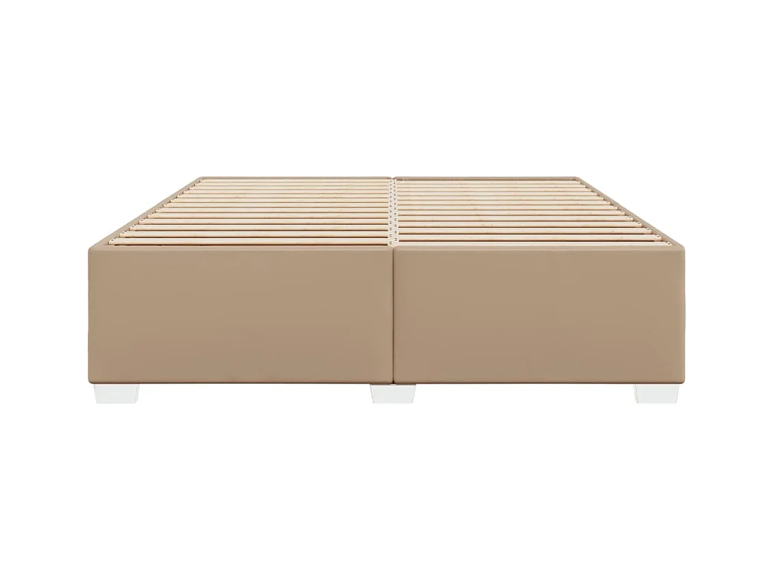 Cama para adulto - de cuero sintético capuchino 200x200 cm ES687578