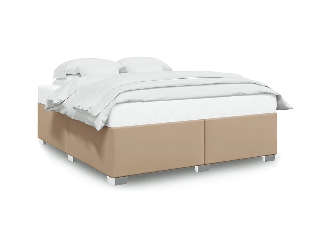 Cama para adulto - de cuero sintético capuchino 200x200 cm ES687578