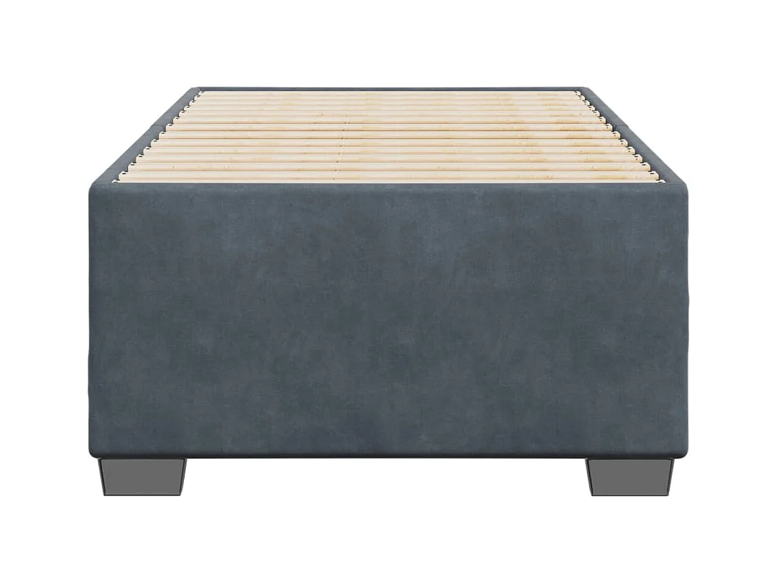 Bedframe fluweel donkergrijs 90x190 cm BE582492