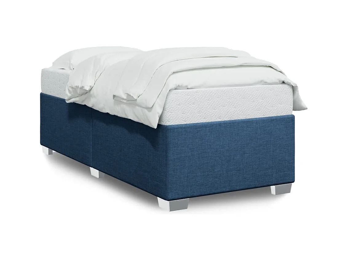 Bedframe stof blauw 90x200 cm BE437354