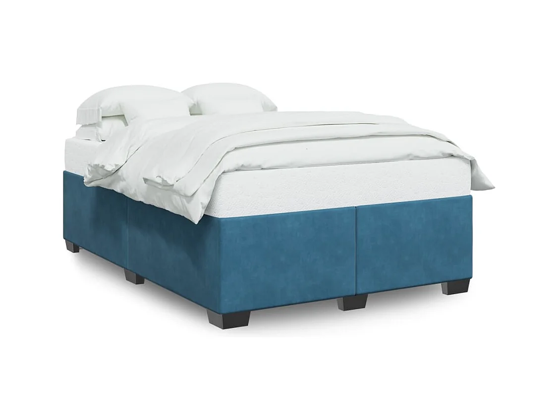 Cama para adulto - de terciopelo azul 160x200 cm ES941010