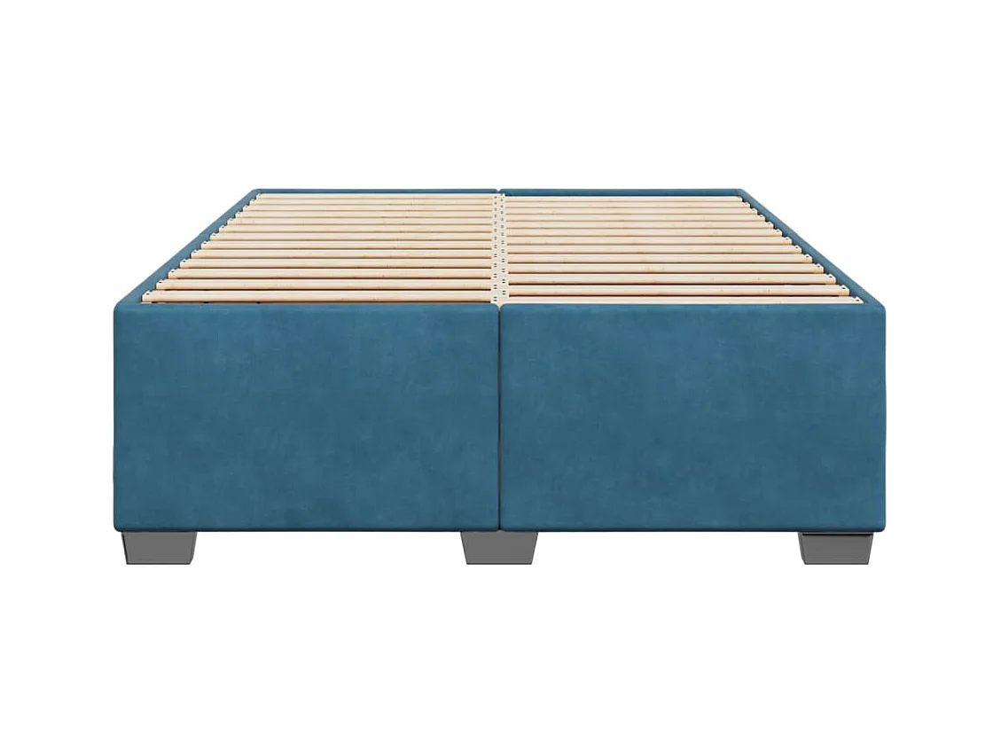 Cama para adulto - de terciopelo azul 160x200 cm ES941010