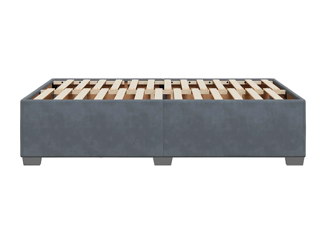 Lit adulte gris foncé 120x190 cm velours FR89332