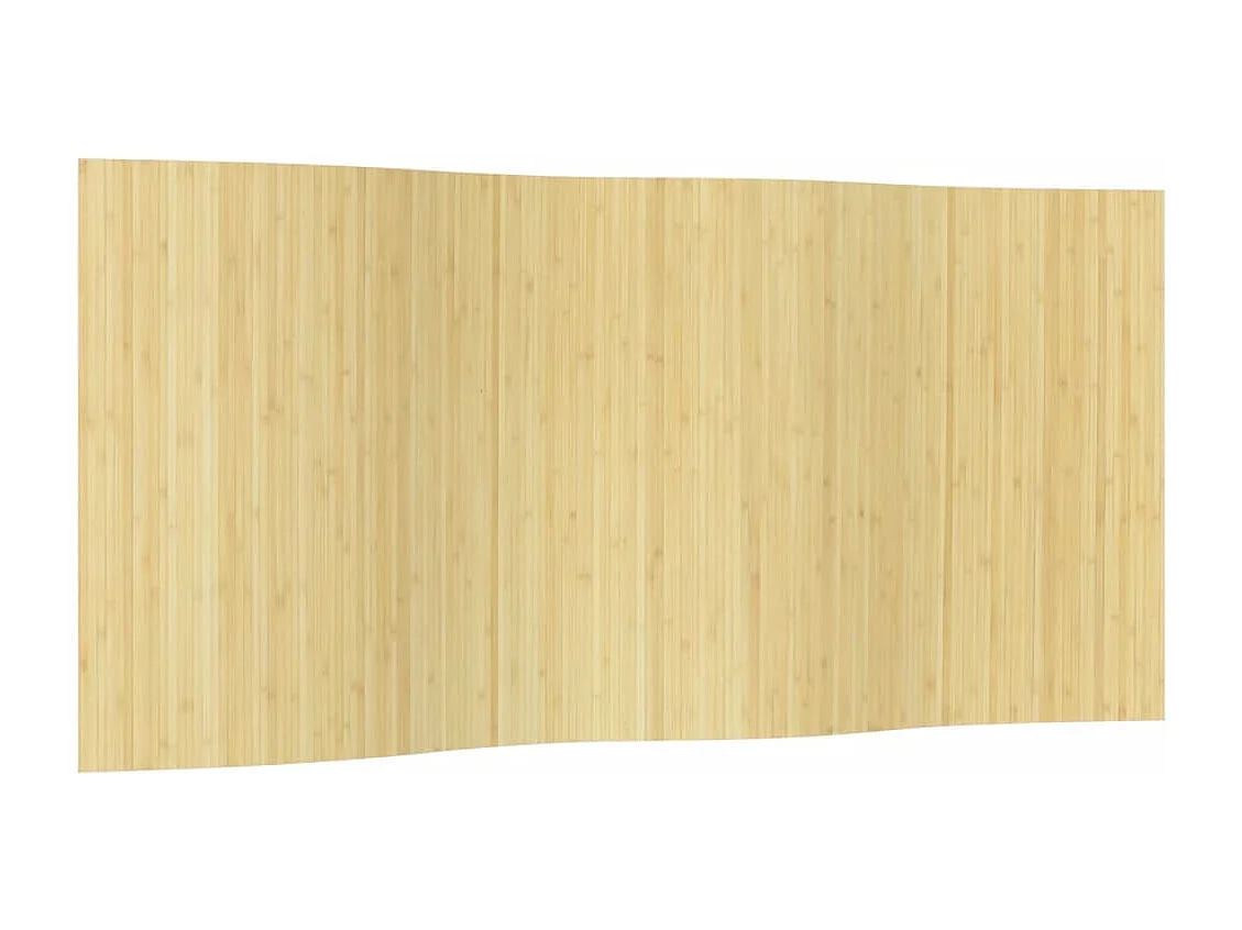 Biombo divisor de bambú color natural claro 165x400 cm ES641927