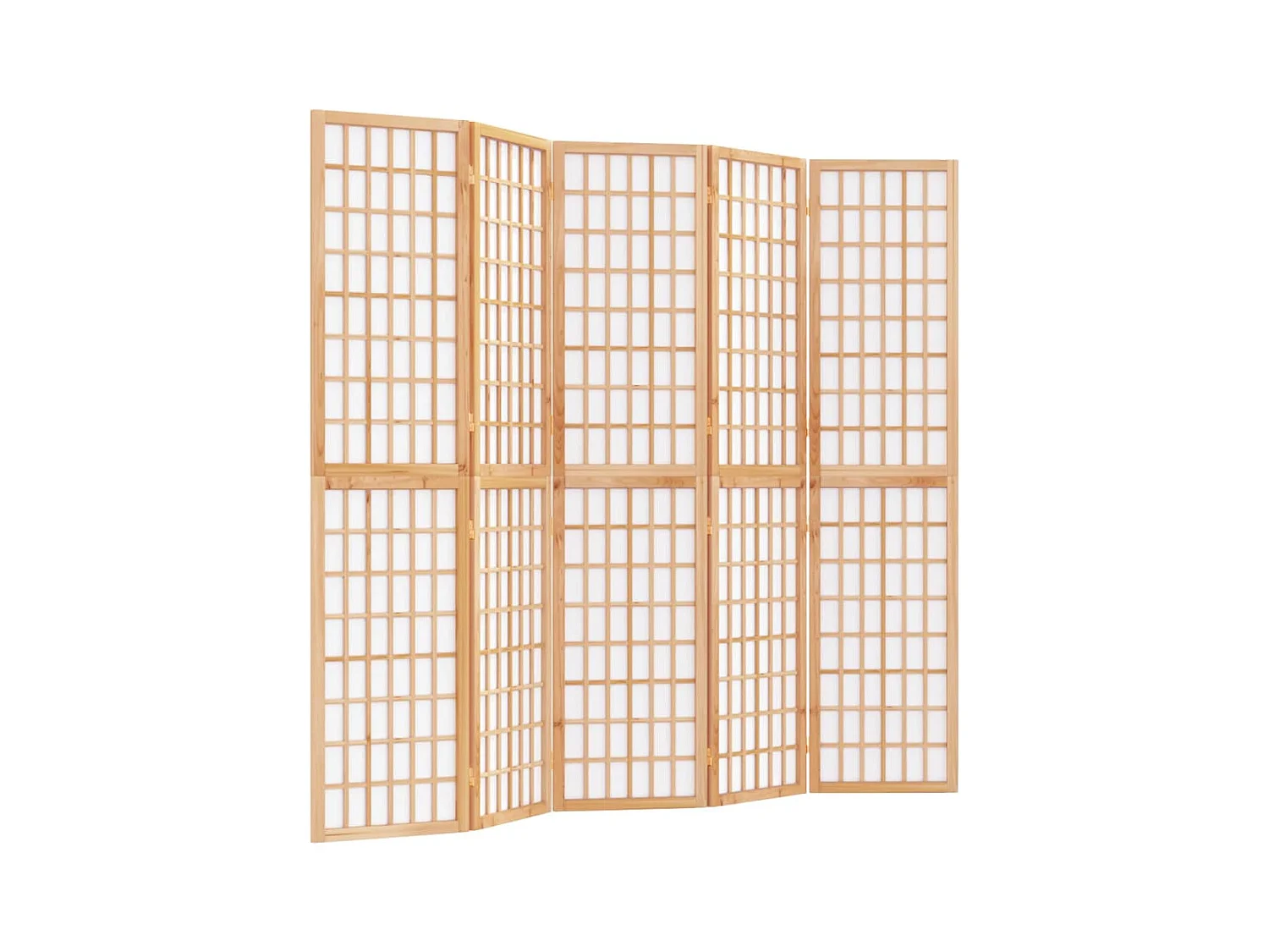 Biombo plegable con 5 paneles estilo japonés 200x170 cm ES979914