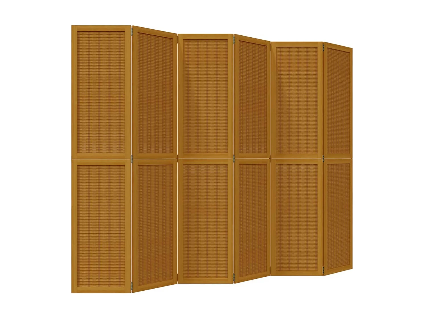 Kamerscherm met 6 panelen massief paulowniahout bruin BE330523