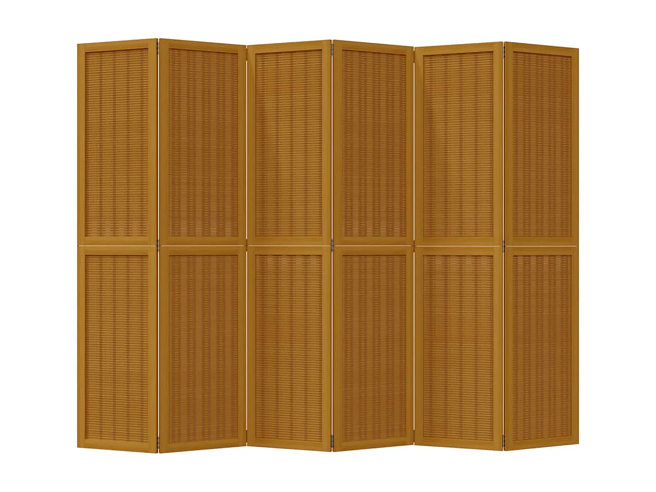 Kamerscherm met 6 panelen massief paulowniahout bruin BE330523