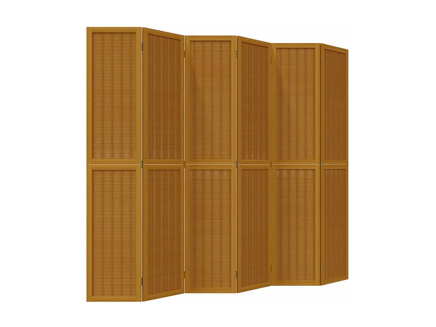 Kamerscherm met 6 panelen massief paulowniahout bruin BE335796