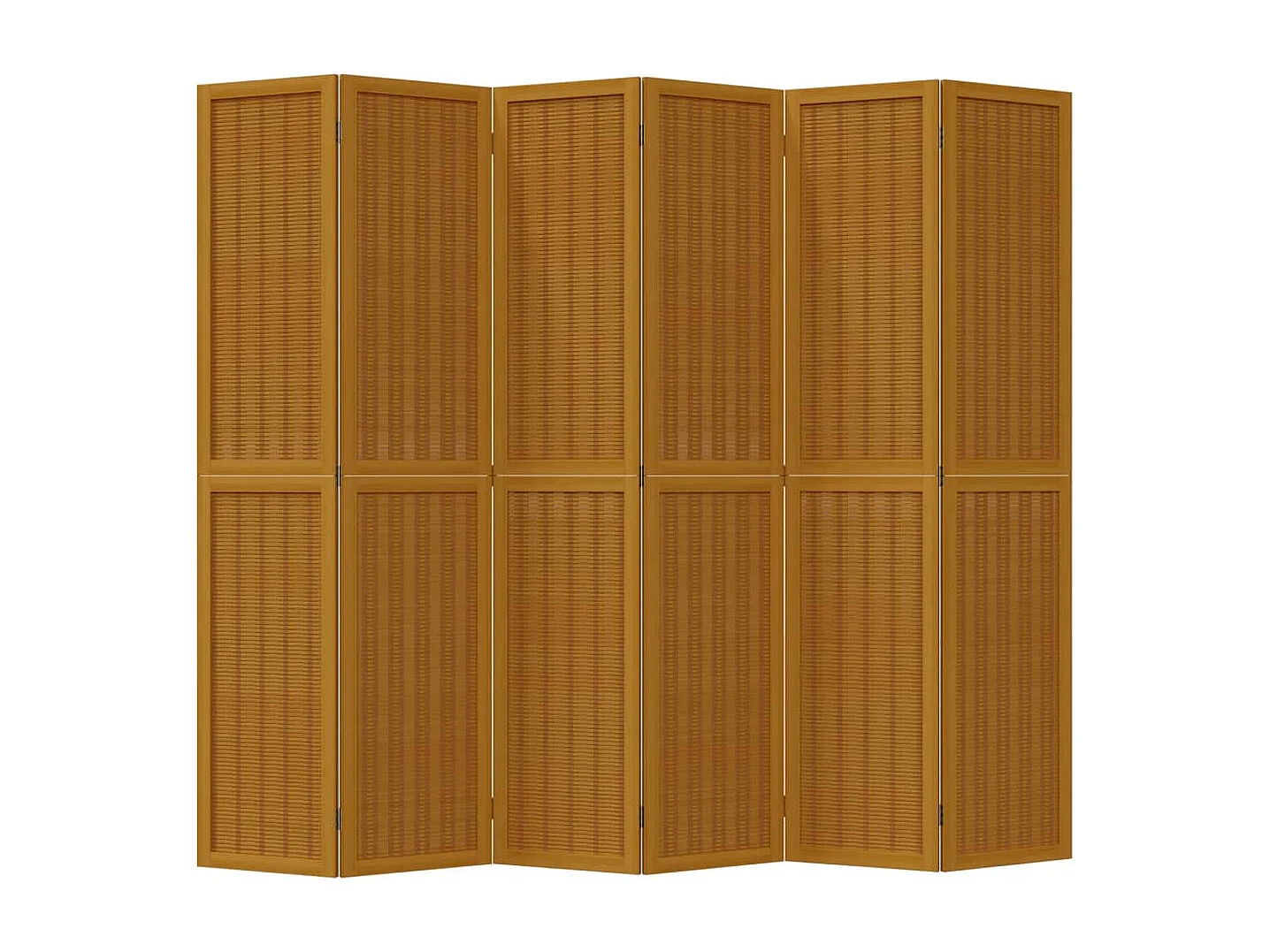 Kamerscherm met 6 panelen massief paulowniahout bruin BE335796