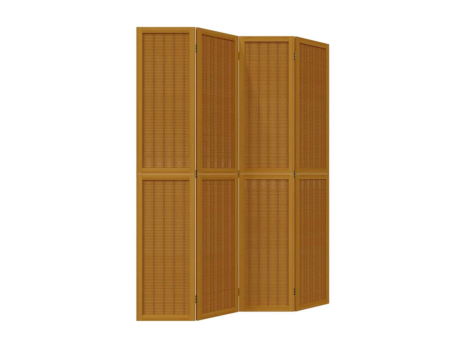 Kamerscherm met 4 panelen massief paulowniahout bruin BE303771