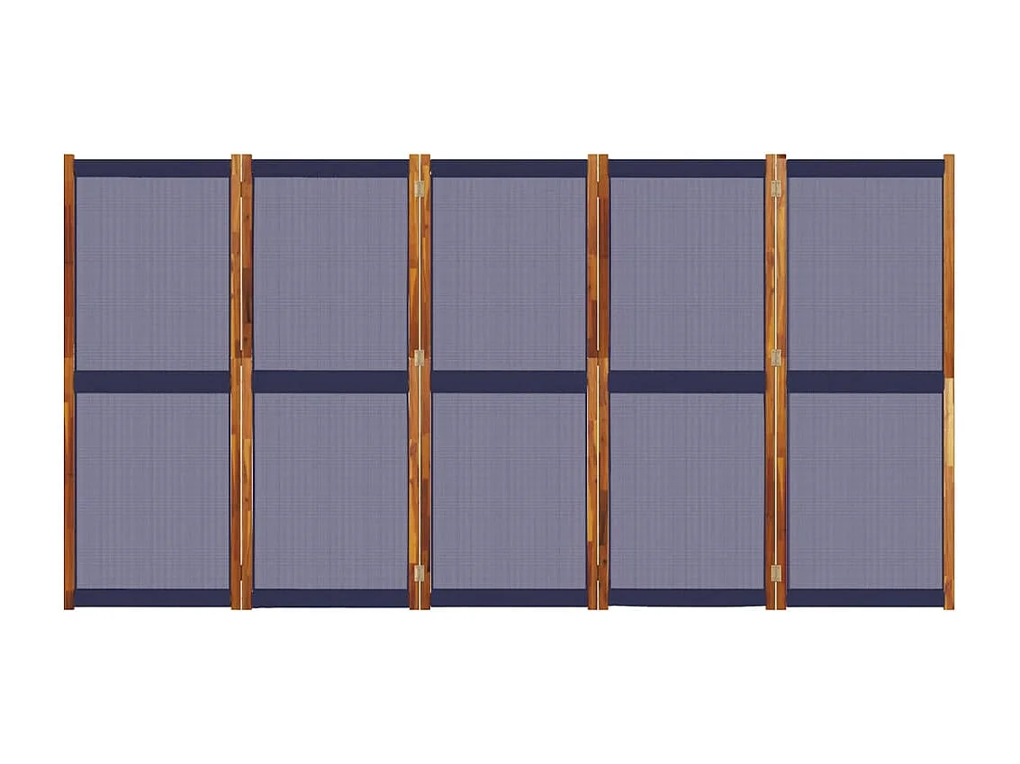 Paravent - Cloison de séparation 5 panneaux bleu foncé 350x180 cm FR89639