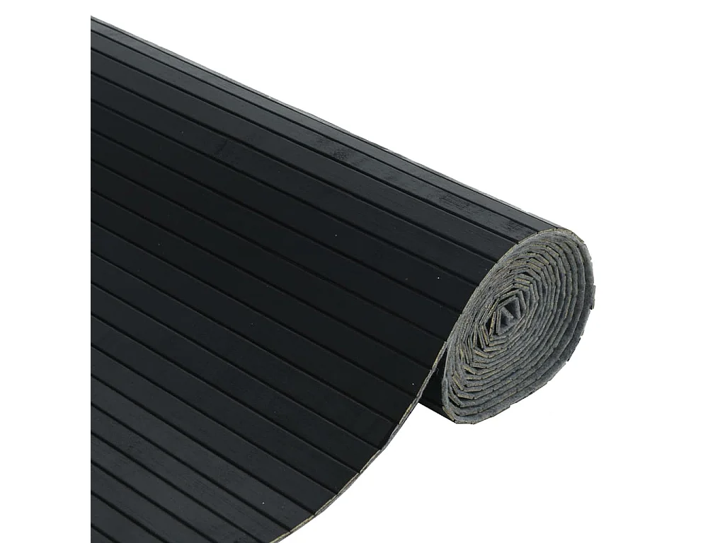 Paravent - Cloison de séparation noir 165x400 cm bambou FR30519