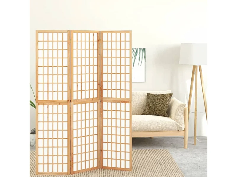 Biombo plegable con 3 paneles estilo japonés 120x170 cm ES352737