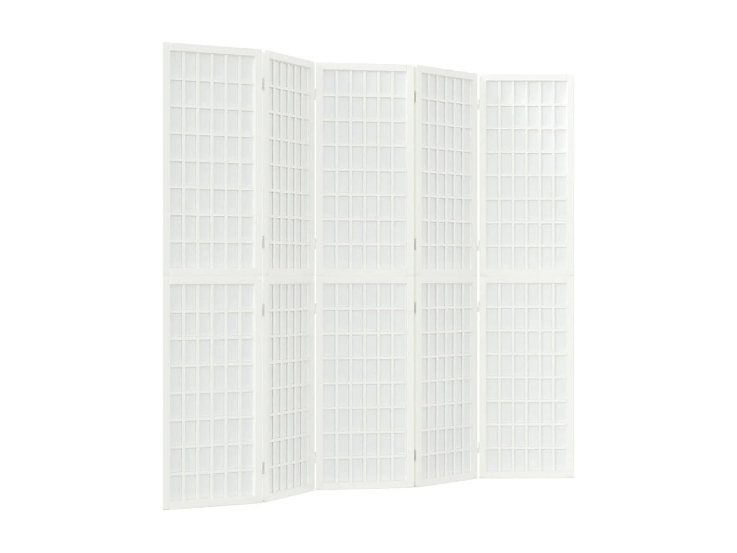 Paravent - Cloison de séparation pliable 5 panneaux 200x170 cm Blanc FR94539