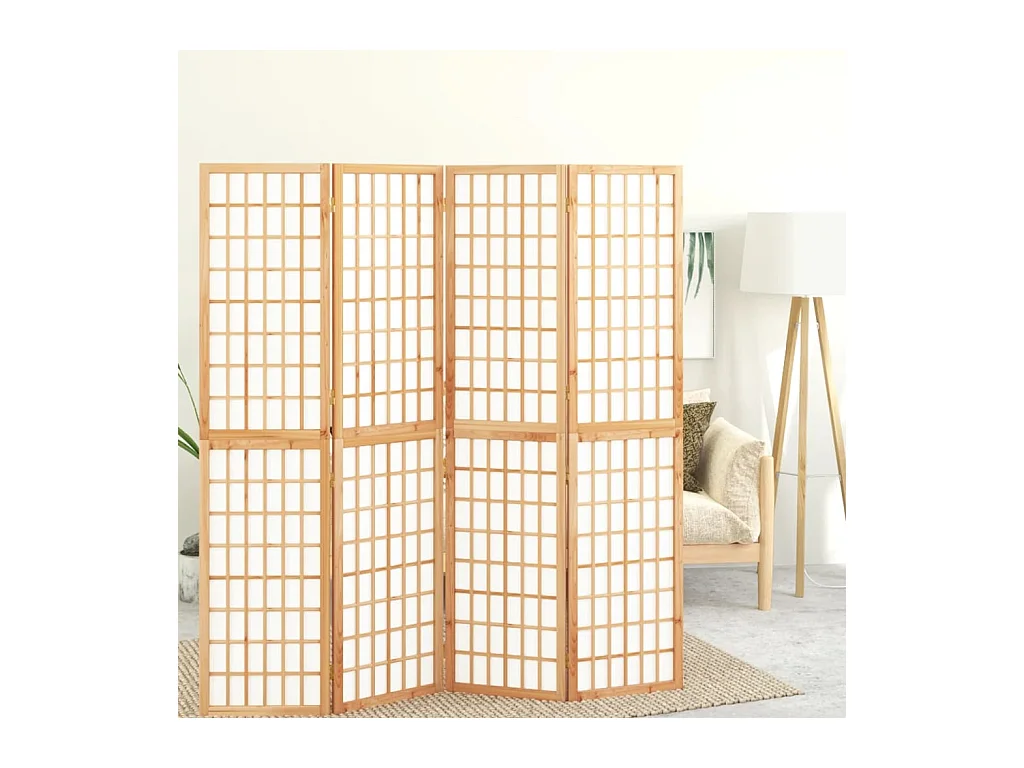 Paravent - Cloison de séparation pliable 4 panneaux 160x170 cm FR90498