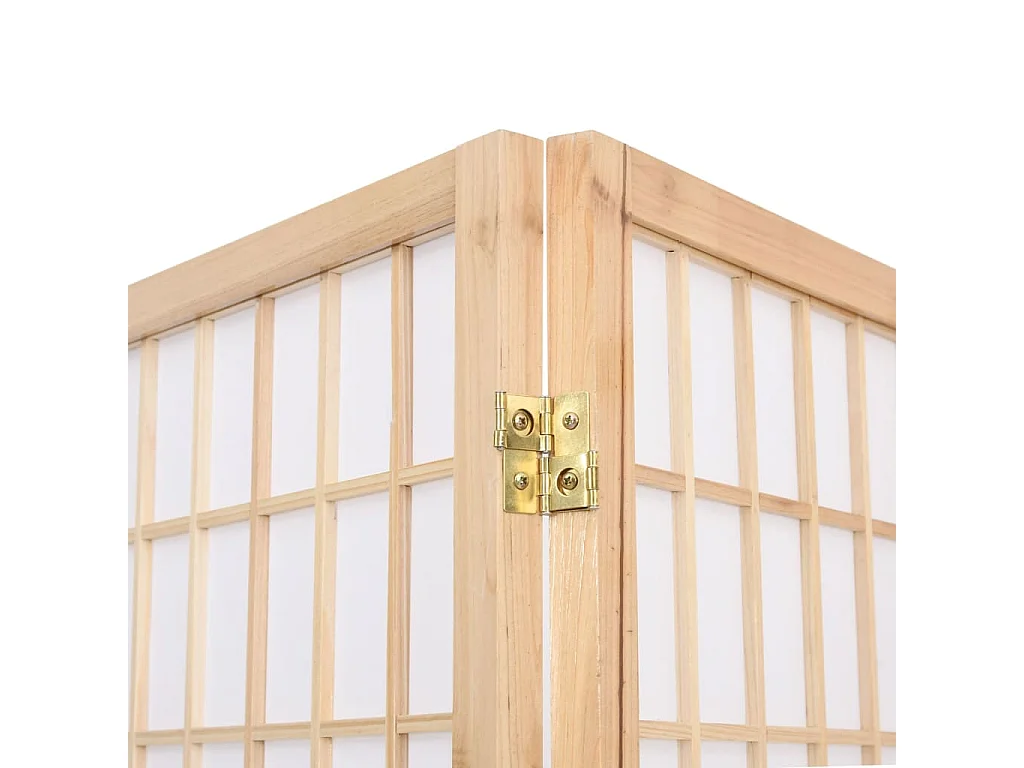 Biombo plegable con 4 paneles estilo japonés 160x170 cm ES257287