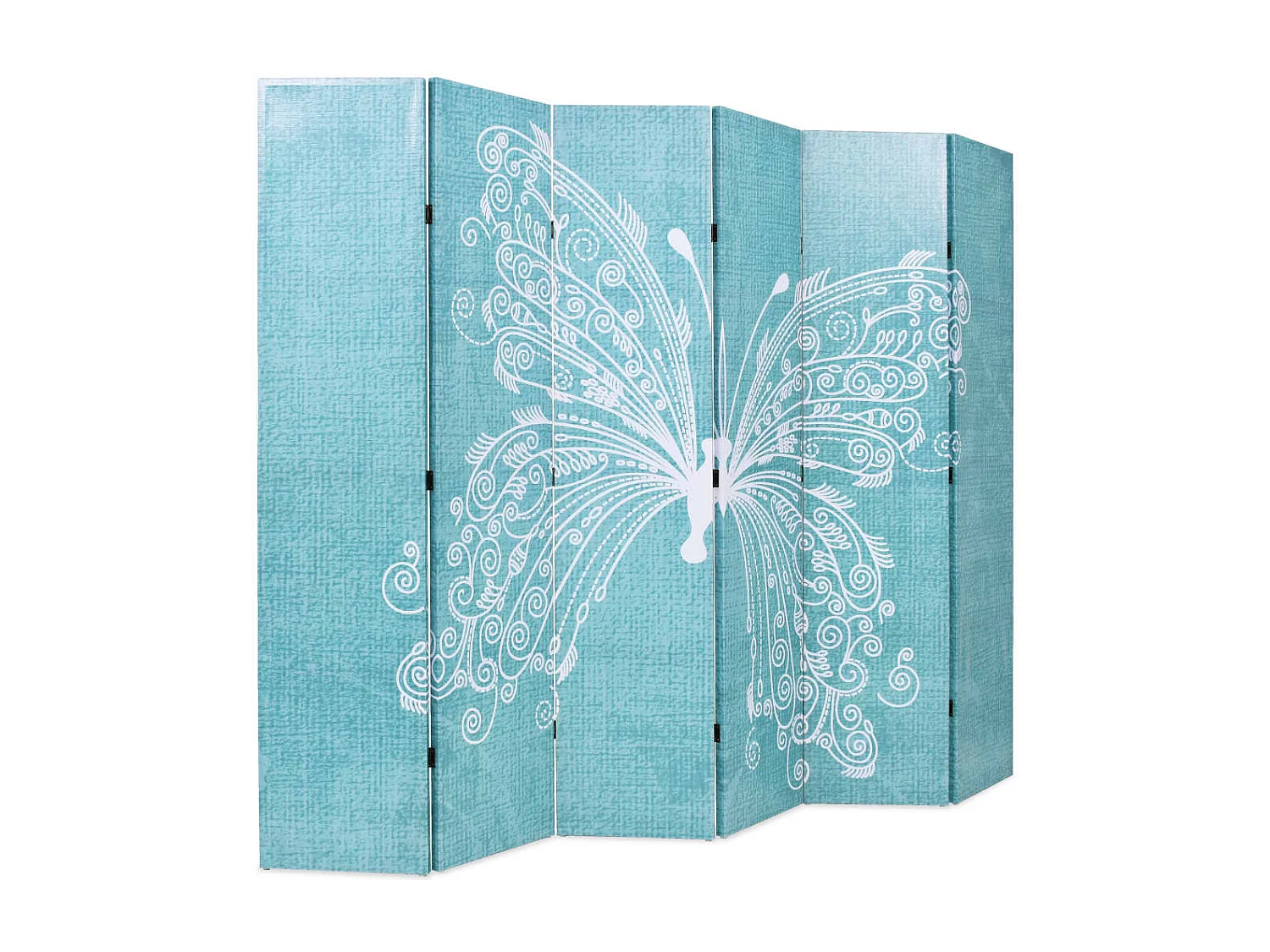 Paravent - Cloison de séparation pliable 228 x 170 cm Papillon Bleu FR83359