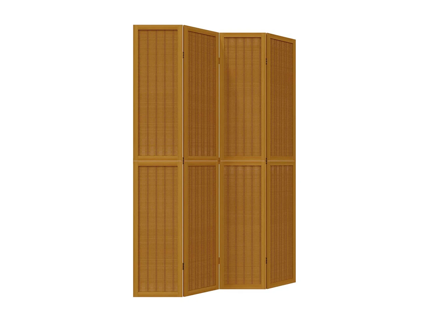 Kamerscherm met 4 panelen massief paulowniahout bruin BE369622