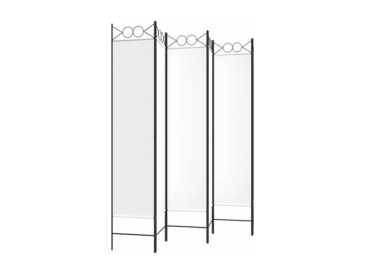 Paravent - Cloison de séparation 6 panneaux Blanc 240x200 cm Tissu FR99583