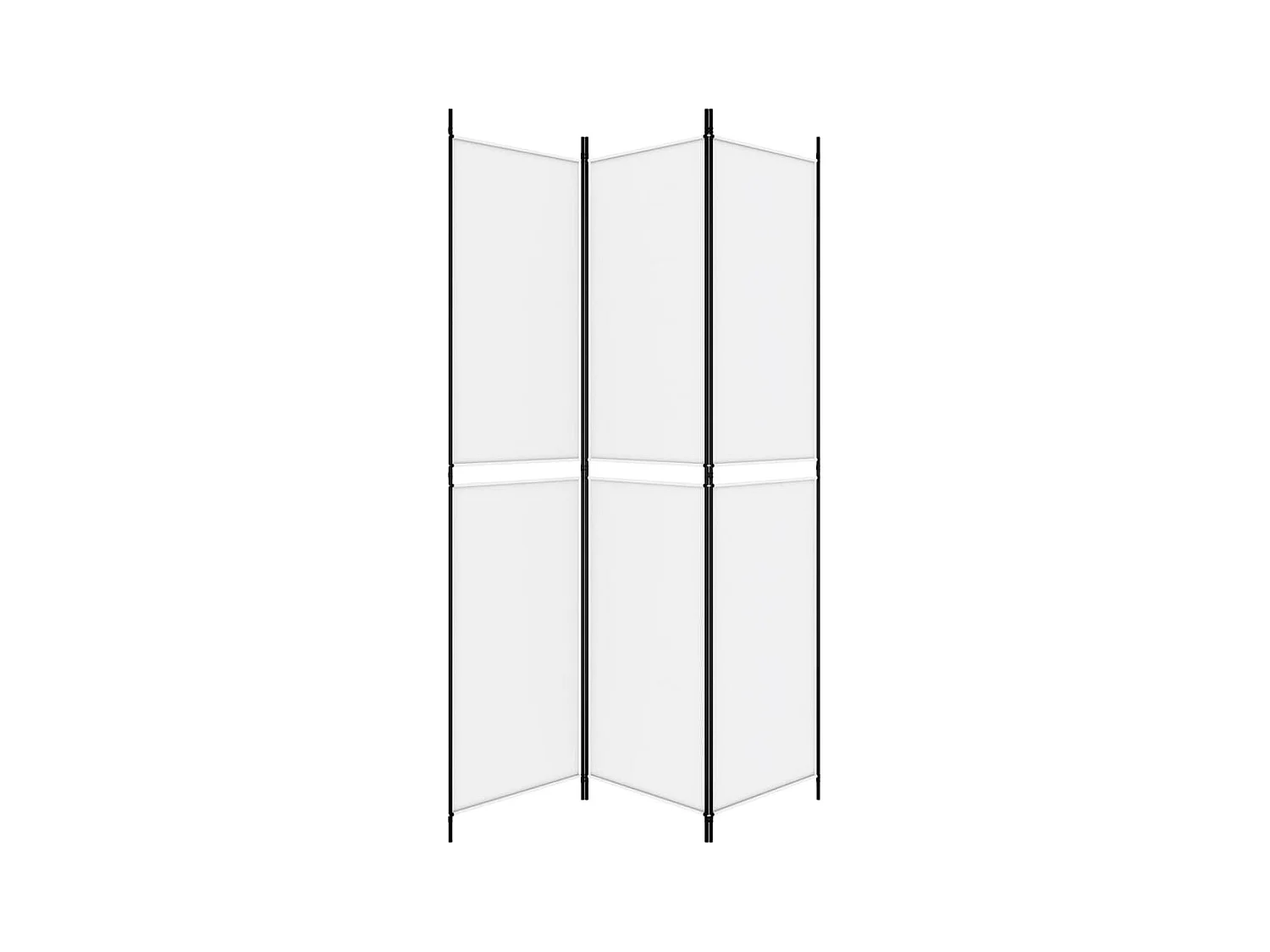 Paravent - Cloison de séparation 3 panneaux Blanc 150x220 cm Tissu FR58927