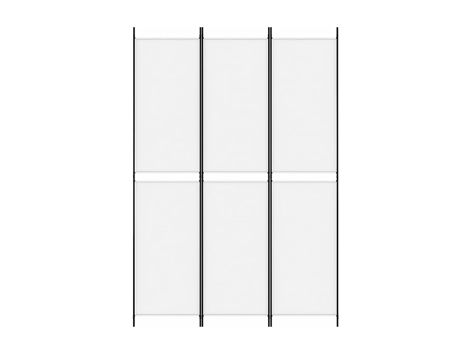 Paravent - Cloison de séparation 3 panneaux Blanc 150x220 cm Tissu FR58927