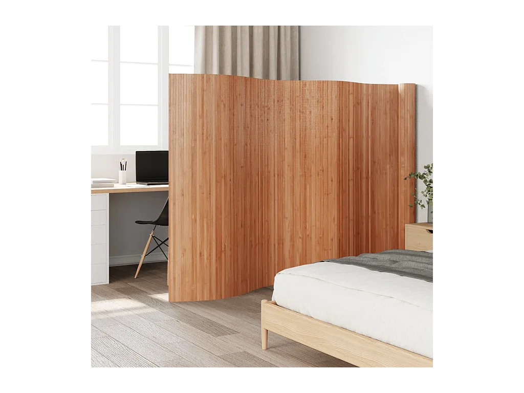 Paravent - Cloison de séparation naturel 165x800 cm bambou FR63607