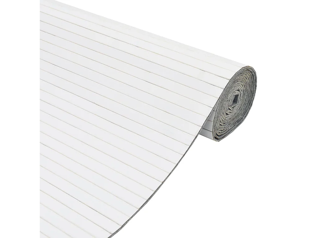 Biombo divisor de bambú blanco 165x800 cm ES857795