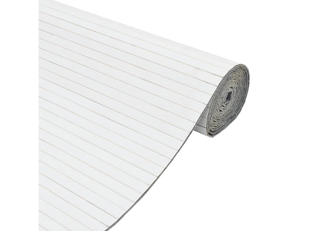 Biombo divisor de bambú blanco 165x600 cm ES794897