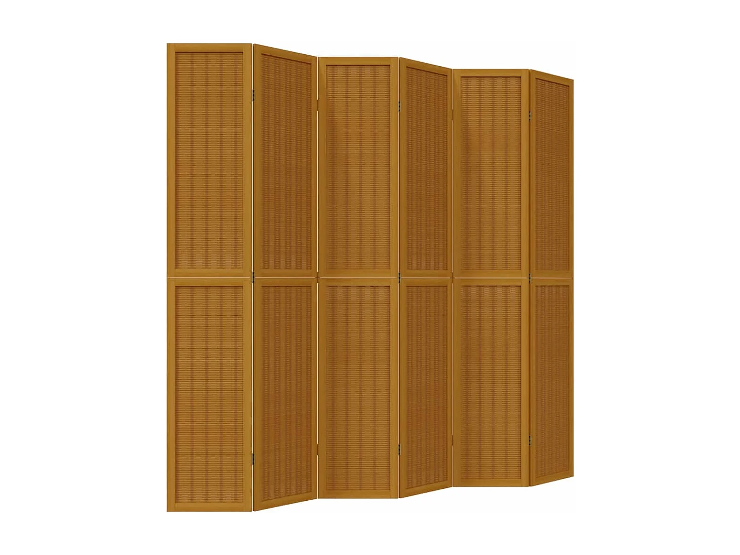 Kamerscherm met 6 panelen massief paulowniahout bruin BE372227