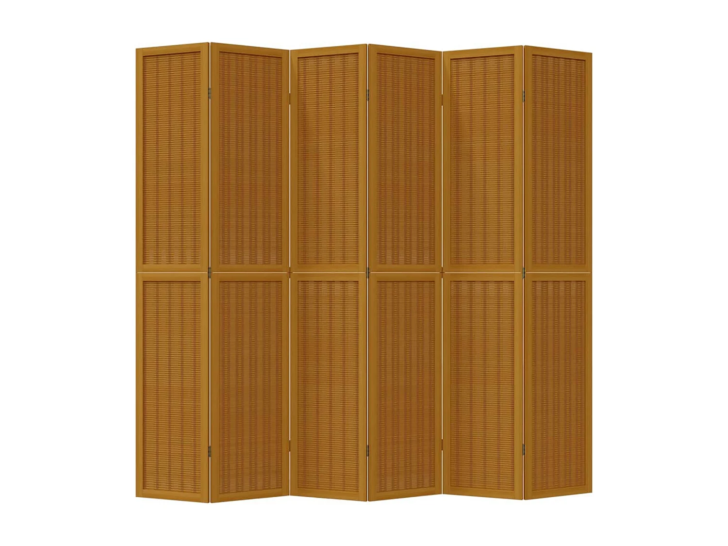 Kamerscherm met 6 panelen massief paulowniahout bruin BE372227