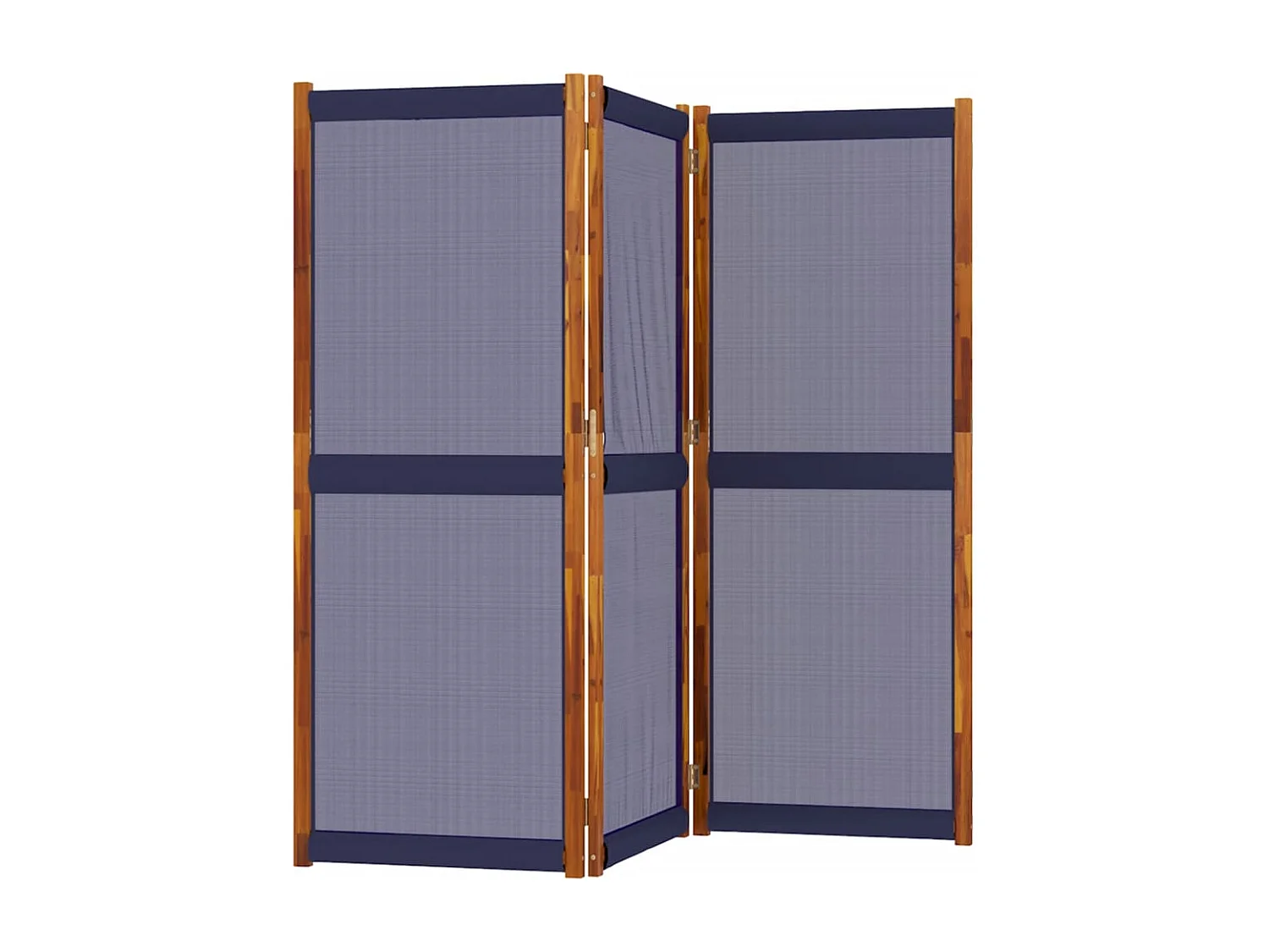Kamerscherm met 3 panelen 210x180 cm donkerblauw BE798257
