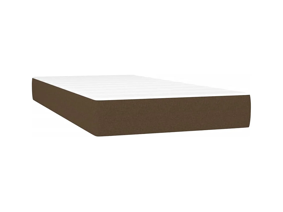 Matelas de lit à ressorts ensachés marron foncé 120x190x20 cm FR49814